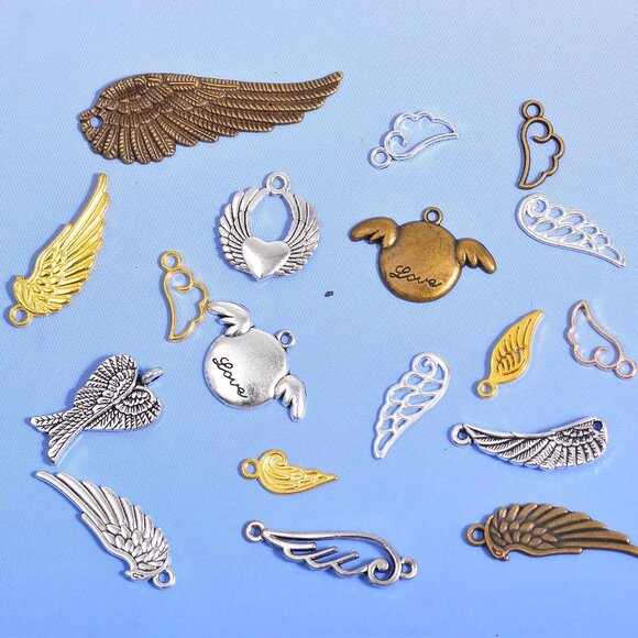 100 G Vintage Antique Metal Charms for Jewelry Making, Bulk Silver & Gold Plated - Picture 2 of 5